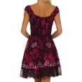 thumbnail image 2 of Sakkas Azura Gypsy Boho Peasant Batik Dress - Raspberry - One Size, 2 of 4