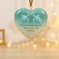 thumbnail image 7 of Personalized Sea Glass Heart Ornament – Lovers Keepsake with Turtle Design – Our Love Flows Like Sea Deep,Calm,and Endless - Christmas Tree Hanging Decor Gift for Friends(1PCS,Acrylic), 7 of 7