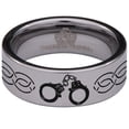 thumbnail image 2 of Handcuff Tungsten Carbide Ring, 2 of 9