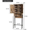 thumbnail image 2 of Over The Toilet Storage Cabinet with 2-Door Design Bathroom Organizers and Storage with Anti-Tip Device Over Toilet Organizer with Shelves for Bathroom,Restroom,Laundry Brown, 2 of 18