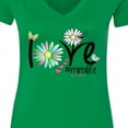 thumbnail image 4 of Inktastic Love Mimi Life with Flowers Women's V-Neck T-Shirt, 4 of 5