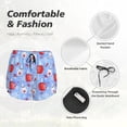 thumbnail image 4 of Susaid coffee love cup winter Print Women's High Waisted Running Shorts Quick Dry Athletic Gym Track Workout Shorts Zip Pocket-XX-Large, 4 of 7