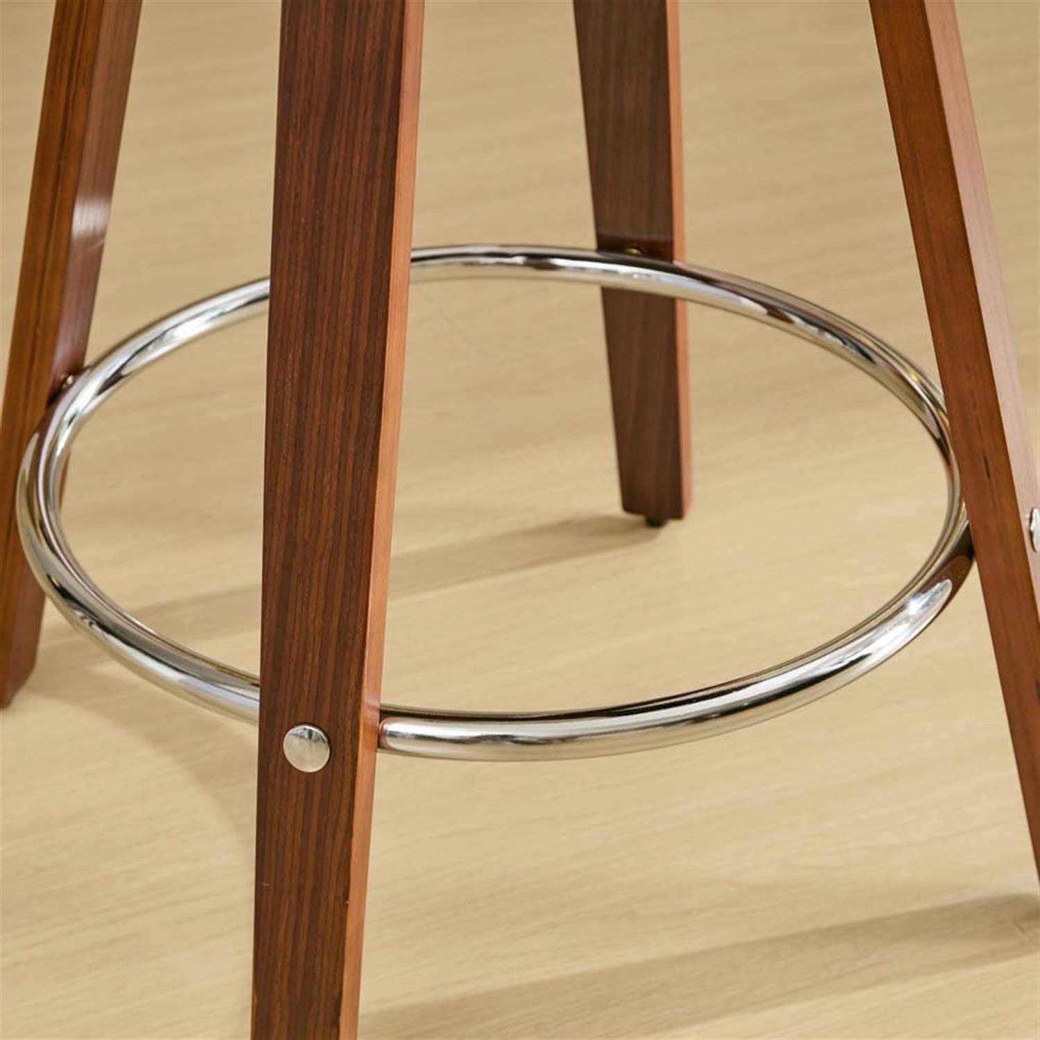 Demi Bonn 30" Counter Height Bar Stools Set of 2, Upholstered Swivel Barstools with Back, Kitchen Island Countertop Chairs for Dining Room, Black