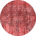 thumbnail image 1 of Ahgly Company Indoor Round Oriental Red Industrial Area Rugs, 7' Round, 1 of 4