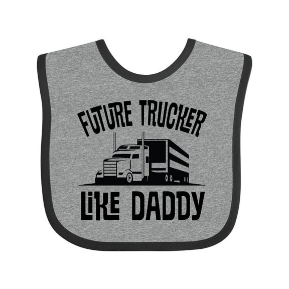 Inktastic Future Trucker Like Daddy Boys or Girls Baby Bib