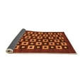 thumbnail image 2 of Ahgly Company Indoor Square Checkered Orange Modern Area Rugs, 8' Square, 2 of 4