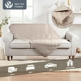 thumbnail image 2 of TAOCOCO Waterproof & Reversible Dog Bed Cover Pet Blanket Sofa Cushion Covers, Couch Cover Mattress Protector Furniture Protector for Dog, Pet, Cat Beige, 2 of 8