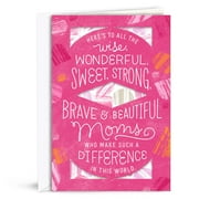 Pink Abstract Benefiting Susan G. Komen and Breast Cancer Research, Mother's Day Greeting Card, with Scarf