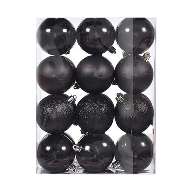 Ganfancp 24Pcs Árbol de Navidad Adorno Colgante Bola de Plástico 4Cm/1.57In
