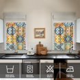 thumbnail image 4 of Kitchen Curtains 36 Inch Short - 3 Panel Set, Rod Pocket Window Curtain, Boho Floral Tribal Style, 100% Polyester for Farmhouse, Kitchen, Cafe, Bedroom, Easy Wash, 4 of 6