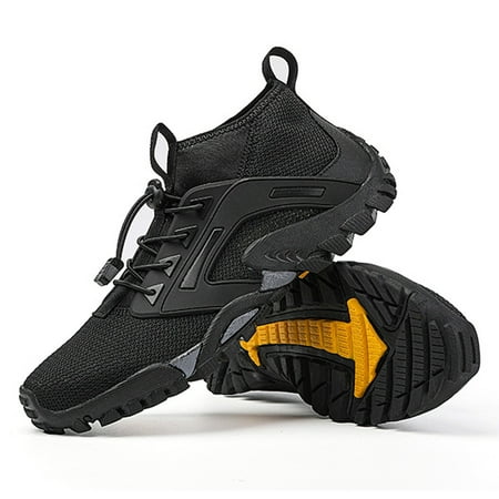 

Aqua Shoes Non-slip Hiking Shoes Running Shoes for Men Large Size (Black 44)