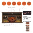thumbnail image 5 of Fireplace TV Stand for TVs up to 70 Inches, Farmhouse Entertainment Center with Electric Fireplace, Media Console Table with Open Storage Shelves and Cabinets for Living Room, 60 Inch Brown, 5 of 6