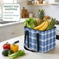 thumbnail image 4 of Collapsible Car Trunk Organizer with Handles 600D Oxford for Car Kitchen and Home Storage, Blue and White Color Scheme 13× 10.2×10.8inch, 4 of 6
