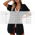 thumbnail image 7 of Pounoo Women's Cover Ups Button Front Short Sleeve Shirt Dresses Beach Vacation Style Lightweight Breathable Loose Fit Tops Gift, 7 of 7