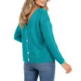 thumbnail image 4 of Edvintorg V Neck Sweaters for Women Plus Size Long Sleeve Casual Lightweight Knit Sweater Womens Clothing Green XL, 4 of 7