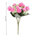 thumbnail image 2 of Brotes de flores de rosas artificiales Ceremonia de banquete de boda Tela de seda Ramo de flores falsas Decoración floral para el hogar, Rosa roja Yuarrent HA6645-04B, 2 of 6