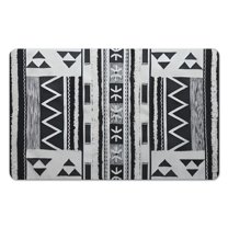 Bath Rug Runner 20x32 in Bathroom Rugs Non-Slip Tribal Style Bath Mat Soft Luxury Microfiber Machine-Washable Floor Rugs for Tub Showe