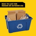 thumbnail image 2 of Rubbermaid Commercial Products 18 GAL Recycling Box, Blue, 2 of 4