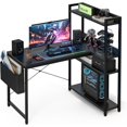 thumbnail image 2 of Shaped Computer Desk with Reversible Shelves  Inch Small Corner Desk with Storage Bag  Gaming Desk Computer Table Study Writing Table for Home Office Bedroom Small Space, 2 of 3