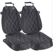 AsFrost 2 pack Dog Car Seat Cover Waterproof Protector With Seat Anchors & Head Straps - Black