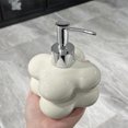 thumbnail image 5 of Cloud Press Pump Bottle Ceramic Reusable Decoration Refillable Cloud Shape Dispenser Bottle for Bathroom Milky White, 5 of 5