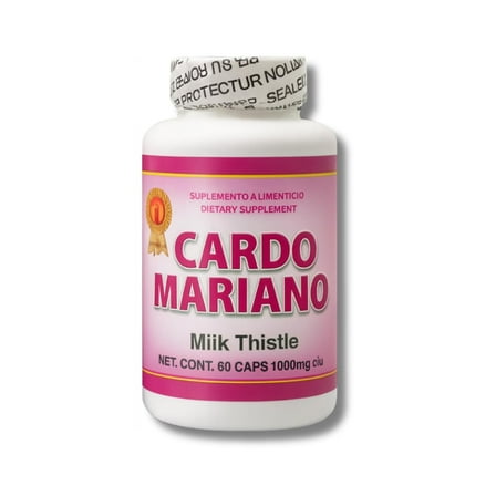Cardo Mariano 60 caps 1000 mg c/u (Milk Thistle) - Herbal Dietary Supplement | Extra Forte