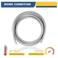 thumbnail image 5 of 8 FT Refrigerator Water Line,Stainless Steel Braided Ice Maker Hose with 1/4" Comp X 1/4"Compression Fittings(10PCS,8 Foot)(HOSE020-10Pack), 5 of 6
