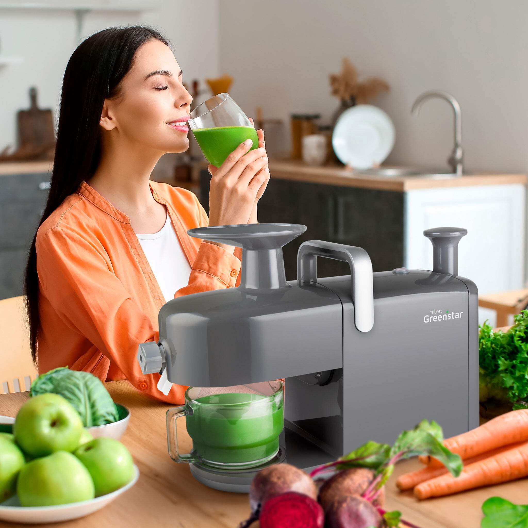 Tribest Greenstar® 5 All Stainless Steel Twin Gear Cold Press Masticating Juicer White