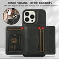 thumbnail image 2 of Detachable Wallet Case For iPhone 13 Pro 2 in 1 removable Compatible with MagSafe Magnetic RFID Blocking Premium PU Leather Flip Case Card Slots Kickstand For iPhone 13 Pro, Black, 2 of 10