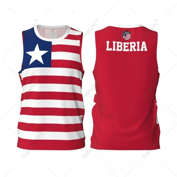 Liberia Flag men basketball sports jersey running fitness multifunction sleeveless tshirt exclusive custom name nunber