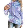 thumbnail image 3 of Sweat à Capuche d'Hiver pour Femmes Mode Pull de Noël Hoilidy Blouse Mi-Longue Ample Col Rond Cardigan Imprimé Pullover, 3 of 6