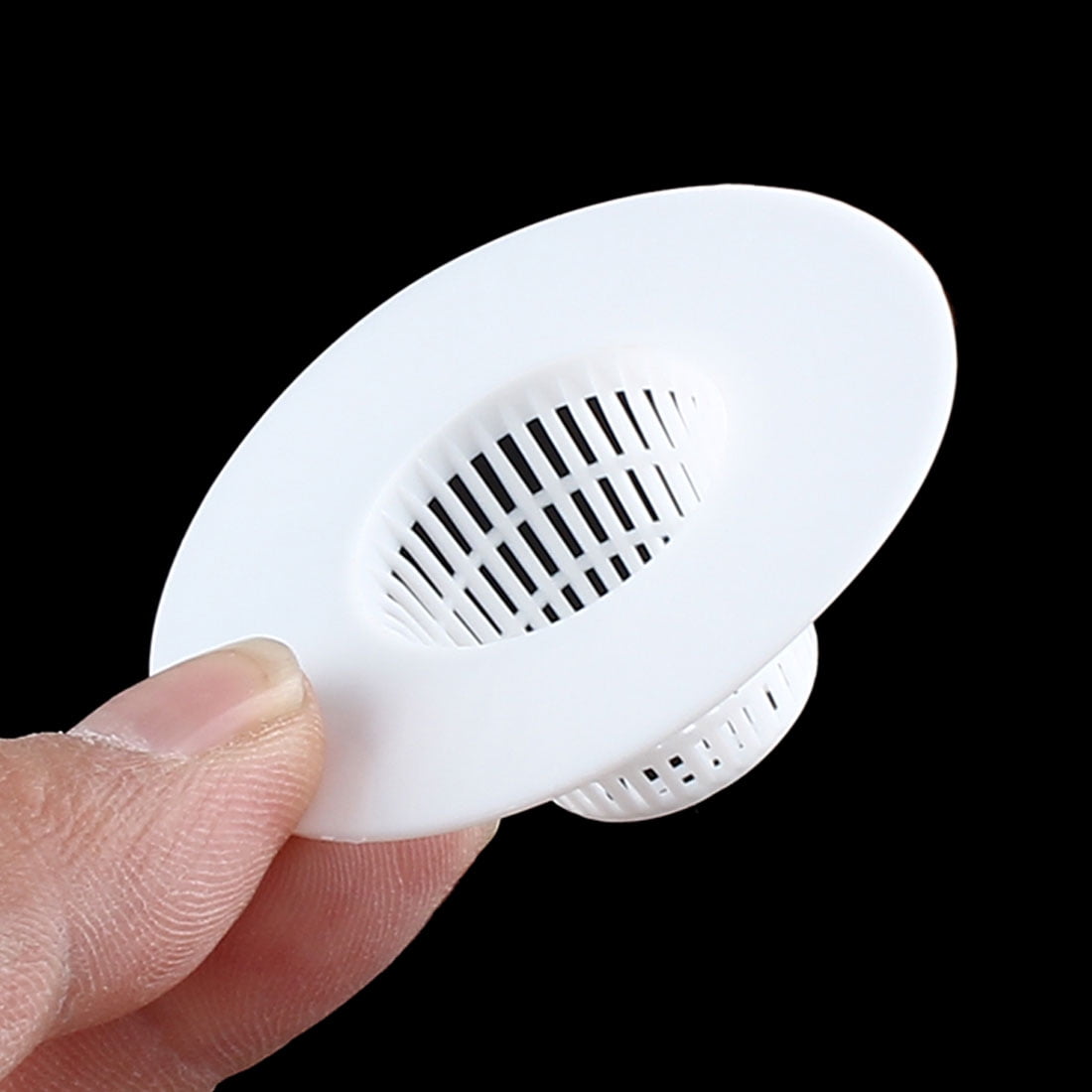 Unique Bargains Bathroom Drain Hair Stopper Strainers Sink Drainer Screen Net White 4pcs