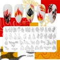 thumbnail image 1 of Placas de estampado de uñas con diseño de personajes extravagantes, plantillas para decoración de uñas, imágenes de líneas de arte de uñas, 1 of 2