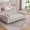Beige + Polyester, variant on Chenille Chaise Lounge Bench 83.1", End of Bed Daybed with Armrests & 2 Bolster Pillows - Beige