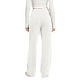 thumbnail image 6 of Womens Straight Leg Solid Sweatpants, Elastic Waist Drawstring Loose Sports Pants with Pockets, Running Fitness Outdoor Wear | VerBelle,White L, 6 of 7