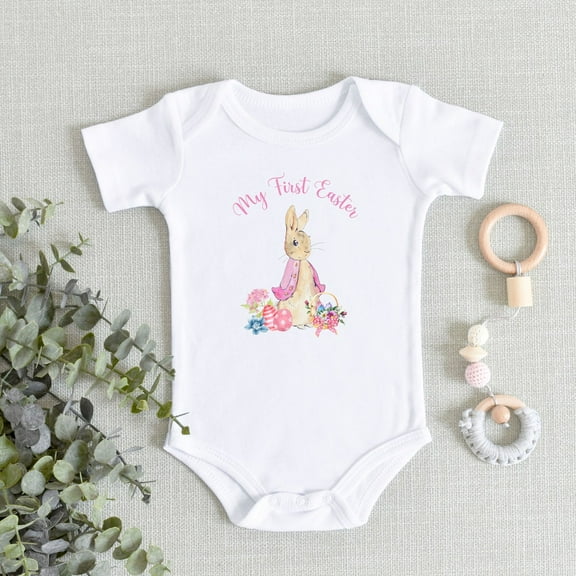 First Easter Baby Bodysuit, Peter Rabbit First Easter Girl Bodysuit, First Easter Bunny Bodysuit, My 1St Easter Bodysuit Cute Baby Onesie, BABY BODYSUIT LAT 4424