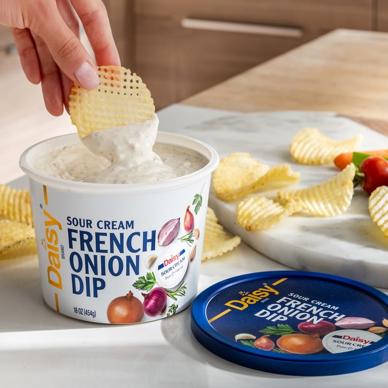 Daisy Sour Cream French Onion Dip 16 oz Tub Made with Cultured