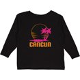thumbnail image 3 of Inktastic Cancun Mexico Sunset Girls Long Sleeve Toddler T-Shirt, 3 of 5