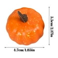 thumbnail image 2 of 12Pcs Realistic Pumpkin Set Thanksgiving Halloween Tabletop Display Ornamental Farmhouse Party Centerpiece Enhance Festive 12PCS, 2 of 5