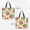 thumbnail image 4 of Sigee Frog Hold Strawberry Print Large Capacity Zippered Tote Bag - Durable, Stylish and Versatile for Everyday Use, 4 of 9