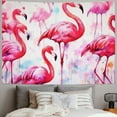 thumbnail image 2 of Orinice Pink Flamingo Tapestry Tropical Watercolor Flamingo Tapestry Wall Hanging for Kids Boys Girls Cute Bird Wall Tapestry Wild Animal Wall Art for Bedroom Living Room,Large  40x30inch, 2 of 6