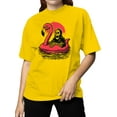 thumbnail image 2 of Grim Reaper on Flamingo Float Women's T-shirt, 2 of 3