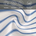 thumbnail image 5 of Navy Blue Striped Cloth Napkins, Rustic Blue Stripe Modern Art Beige Washable and Reusable Dinner Napkins Set of 8, Table Napkin for Kitchen Party Birthday Wedding Hotel Housewarming 20"x20", 5 of 8