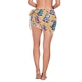thumbnail image 3 of Beach Mini Dress Cute Cartoon Space Dinosaur Swimsuit Coverup for Women Swimwear Cover Ups Short Triangle Beach Skirt M, 3 of 8