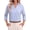 Blue, variant on Fantaslook Striped Tops for Womens 3/4 Sleeve V Neck Shirts Dressy Casual Business Work Blouses Trendy Lapel Tops