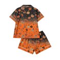 thumbnail image 4 of WAYUTE Halloween Pumpkin Printed Pajamas for Girls Short Sleeve Sleepwear Soft Homewear Elastic Waist Shorts Casual Indoor, 4 of 4