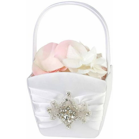 Lillian Rose Jeweled Motif Flower Girl Basket - Walmart.com