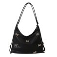 thumbnail image 2 of Bolso de hombro de piel suave de gran capacidad con textura de moda para mujer, bolso de mano para otoño e invierno, 2 of 6