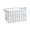 White, variant on Rectangular Storage Basket, 15*10 Inch Collapsible Simple Pattern Storage Bin with Handles for Bedroom Laundry Room (Gray)