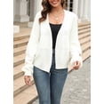 thumbnail image 2 of Liacowi Women Juniors Knit Cardigan Long Sleeve Sweater Tassel Knitwear Coat Fall Casual Outwear for Teen, 2 of 9